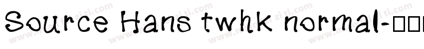 Source Hans twhk normal字体转换